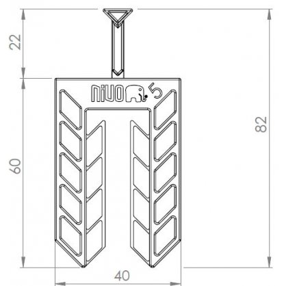 dimensions Cales fourchettes 2-3-4-5 mm FORKPAD - 200 cales - NIVO