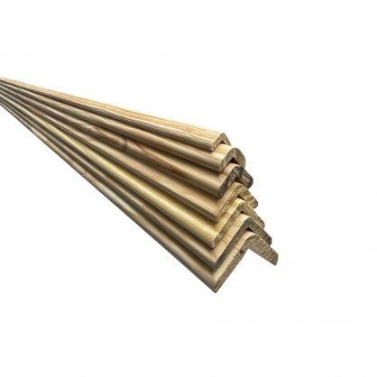 Baguette d'angle en pin 2400x15x15 mm