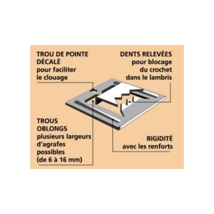 Crochets pour lambris bois SIMPSON