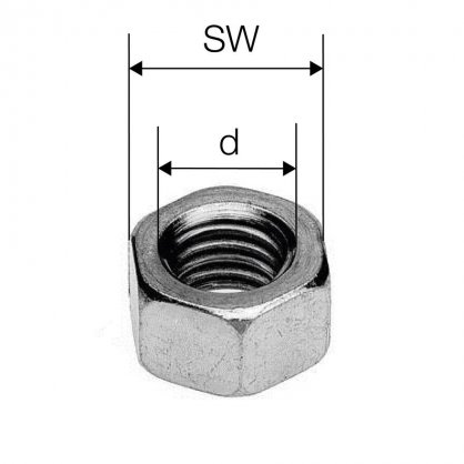 dimensions crou hexagonal EHM  08 mm SIMPSON