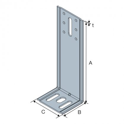 Dimensions Equerre de bardage ITE EBC100 64x98x53 SIMPSON