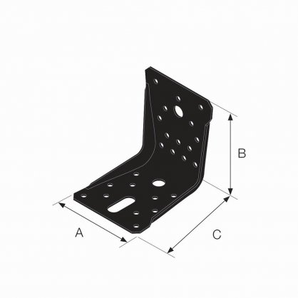 Cotes Equerre de structure noire ABR100