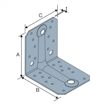 Dimensions Equerre renforce ABR90