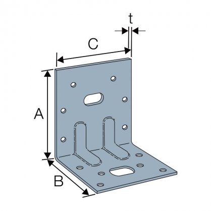 dimensions Equerre renforce E4/2.5 