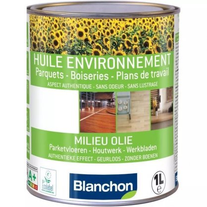 Huile Environnement Parquet & Bois intrieur - Bois naturel - 1 Litre - BLANCHON