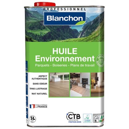 Huile Environnement Parquet & Bois intrieur - Bois naturel - 5 litres - BLANCHON