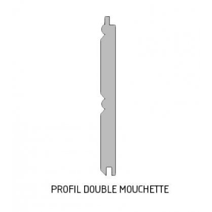 Lambris pin Slection Petit Noeud profil double mouchette 100x10 mm L. 2,00 m en pin