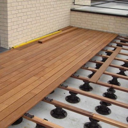 Lame terrasse MERBAU L. 2,40 m 140x20 mm  cliper