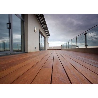 Lame terrasse MERBAU L. 2,40 m 140x20 mm  cliper