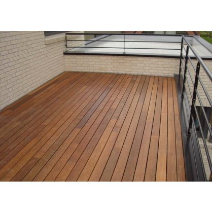 Lame terrasse MERBAU L. 2,40 m 140x20 mm  cliper