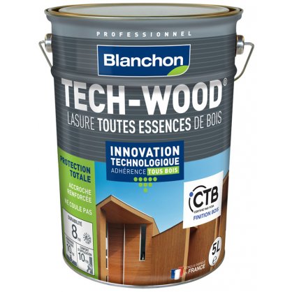 Lasure protection bois Tech-Wood Acajou BLANCHON