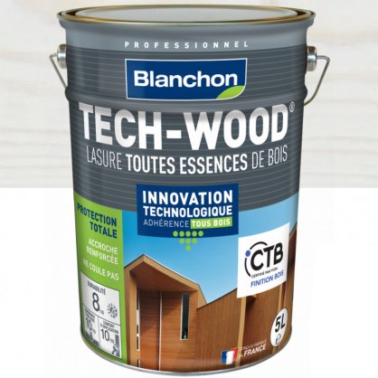 Lasure Tech-Wood Bois BLANC 5L BLANCHON
