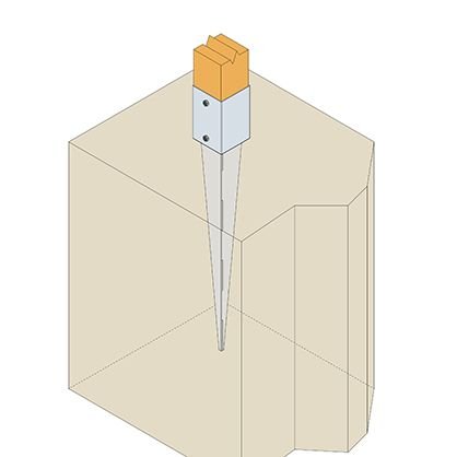 Pied de poteau jardin  enfoncer PPJET90