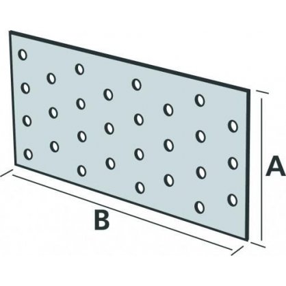 Plaque perfore 40x120 mm p. 2 mm - SIMPSON