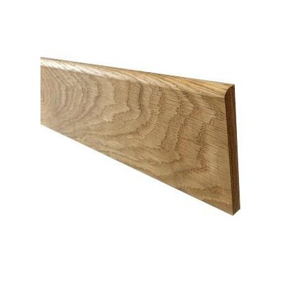 Plinthe en chne massif bord arrondi 100x10 mm L. 2,40 m