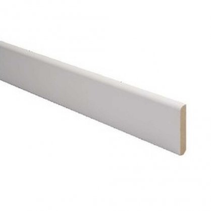 Plinthe MDF blanche avec bord arrondi 14x100 mm L. 2,40 m