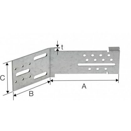 Cotes querre angle sortant pour bardage ITE AB45C SIMPSON