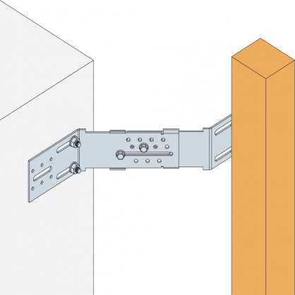 Pose querre angle sortant pour bardage ITE AB45C SIMPSON