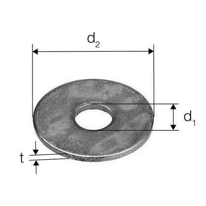 dimensions Rondelles plates  10 mm