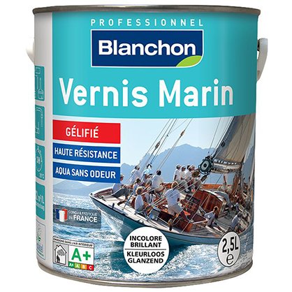Vernis marin Incolore brillant haute rsistance 2,5L - BLANCHON