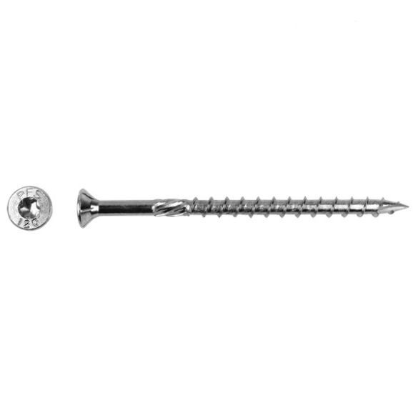 200 Vis construction bois Ø 5x50 mm Torx 25 - Tête fraisée - Filetage partiel