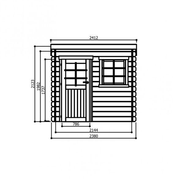 Abri bois Solid NEVERS 238x238cm S8332 - 5,66m²