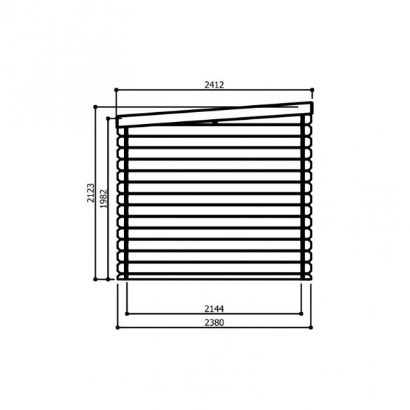 Abri bois Solid NEVERS 238x238cm S8332 - 5,66m²