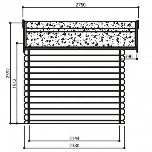 Abri de jardin bois NIMES 238 x 238 cm - 5,66 m²