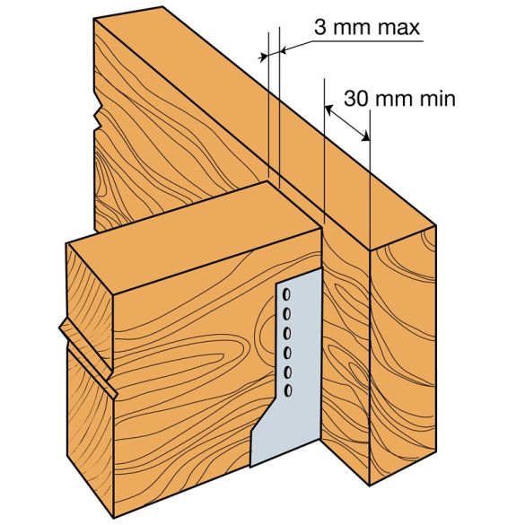 Sabot de charpente à ailes intérieures 80x85 mm - Ép. 2 mm - SAI250/80/2