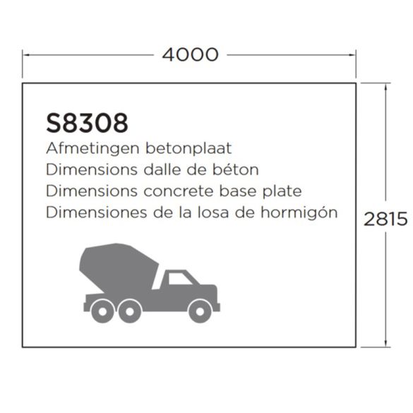 Abri jardin 28mm traité autoclave NIORT 418x298 cm - 12,46m² - S8308-1 SOLID