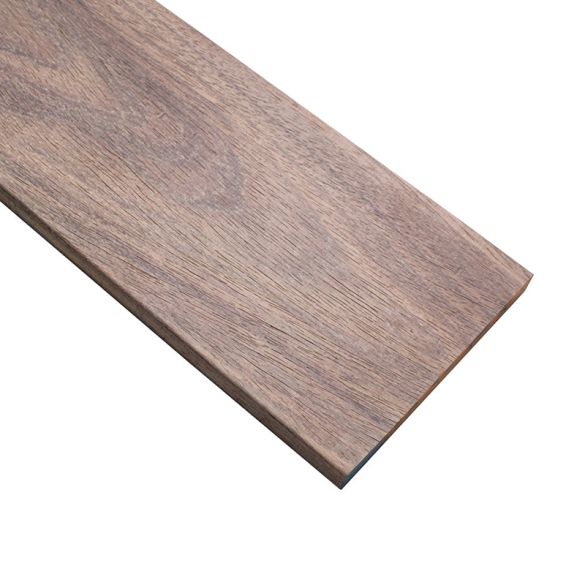 Lame terrasse bois exotique PADOUK lisse - Longueur 2,15 m - 120 x 21 mm
