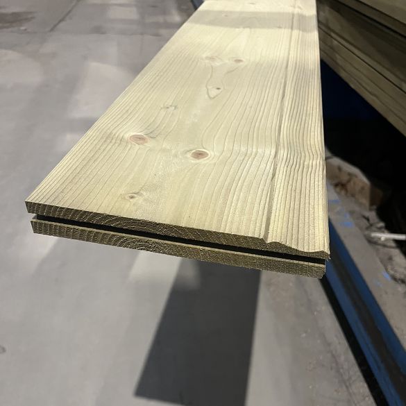 Planche ou bandeau de rive en sapin - 245x28 mm - Long. 4,80 m - Classe 3