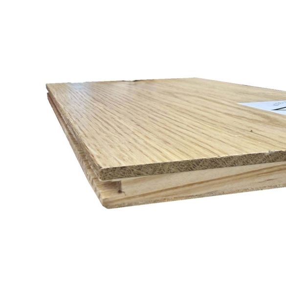Parquet contrecollé monolame chene vernis naturel  - A/B - parement 3,5 mm - 15x190 mm - Longueurs panachées