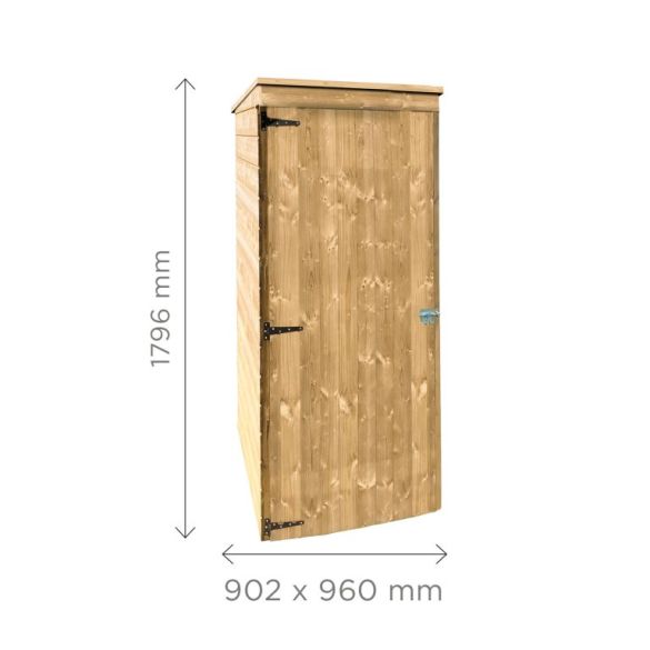 Abri de rangement 12 mm S8581-1LD traité autoclave 90x96x180 cm SOLID