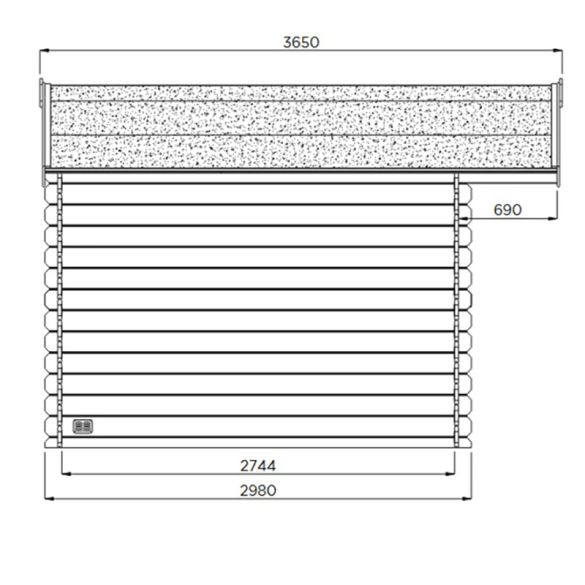 Abri jardin 28mm traité autoclave NIORT 418x298 cm - 12,46m² - S8308-1 SOLID