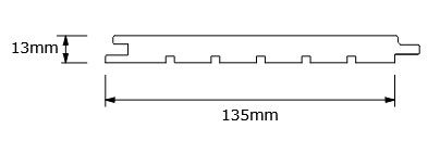 Lambris sapin brossé blanc Alpin Pure Essentiel 2500x135x13 mm