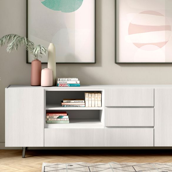 Panneau mélaminé blanc PINO CERVINO 17G ép. 19 mm - 285 x 210 cm - FINSA