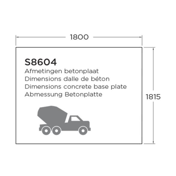 Abri jardin bois brut PASSAU 198 x 198 cm toit plat - 3,92 m² - S8604 SOLID