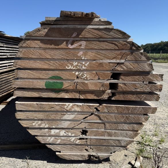 Plot iroko 34 mm sec - Long. 5,40 m - Bois exotique massif pour menuiserie