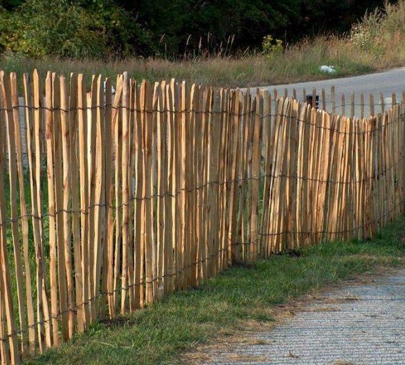 Ganivelle châtaignier fendu Haut. 1,00 m - Écartement 5 cm (+/-1) - Rouleau 5 ml