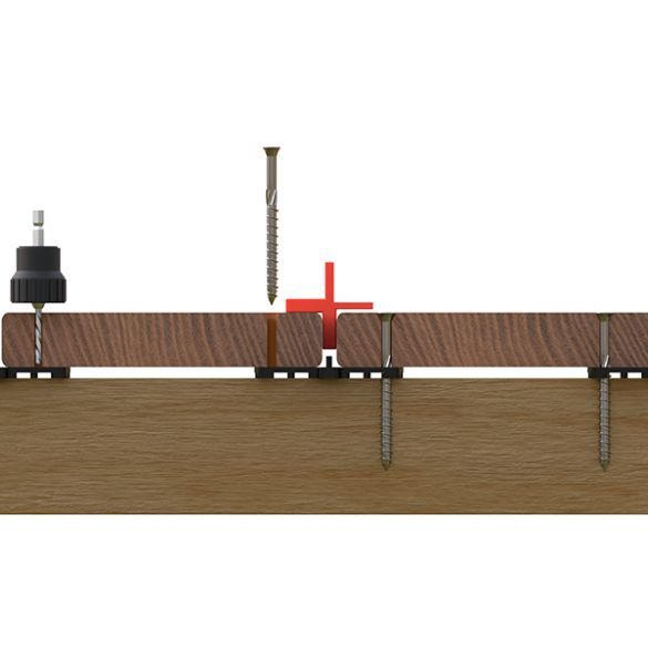 Lame de terrasse en Cumaru lisse à visser 2750x145x21 mm