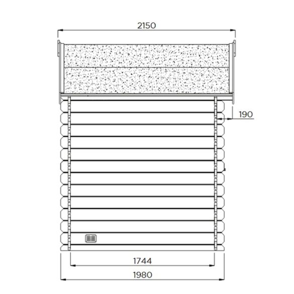 Abri de jardin  298 x 198 cm SARAN - 5,90 m² – Bois autoclave 28 mm  - S820-1