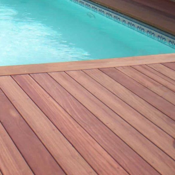 Lame terrasse bois exotique PADOUK lisse - 120 x 21 mm - Longueur 4,60 m