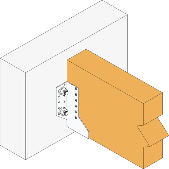 Sabot ailes exterieures 100x200 mm en inox A4 - ép. 1,5 mm - SAEX250/80/1.5X