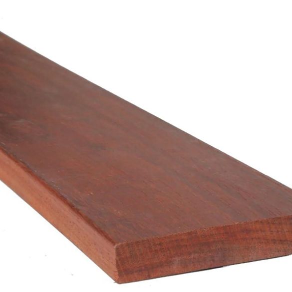 Lame terrasse bois exotique PADOUK lisse - Longueur 2,15 m - 120 x 21 mm