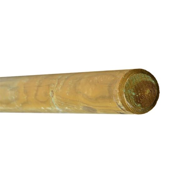 Rondin bois autoclave fraisé - Pin traité Classe 4 - diam. 10 cm x Long. 3,00 m
