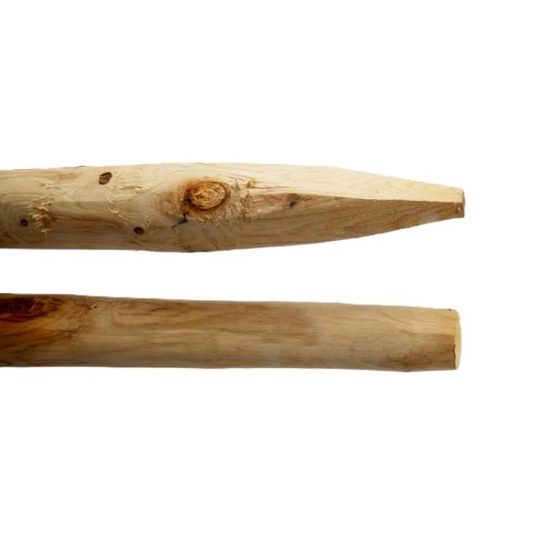 Piquet châtaignier rond Ø8/10 cm - Longueur 2,00 m - écorcé et épointé