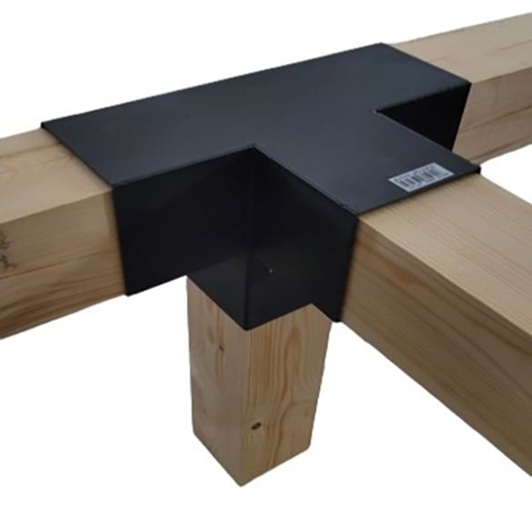 Connecteur 4 directions - 92x185x275 mm - pour poteaux bois 90x90 mm