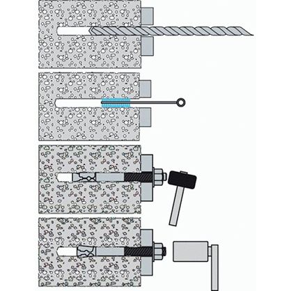 50 Goujons d'ancrage Ø12x125 mm haute performance R-XPT - Acier zingué - RAWL