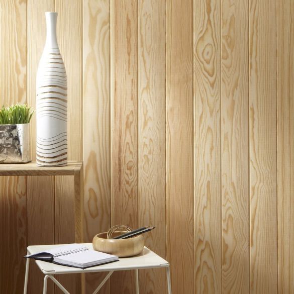 Lambris Prestige Sans Nœud profil grain d'orge 70x10 mm L. 2,00 m en pin